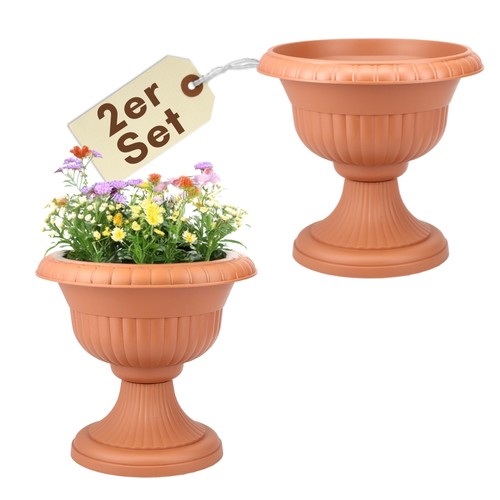 2er set blumentopf mit - blumentopf,