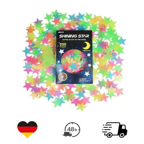 Leuchtende sterne wandsticker - leuchtende,