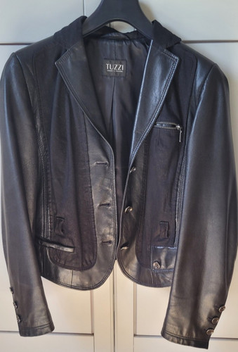 Tuzzi lederjacke schwarz - schwarz, 38