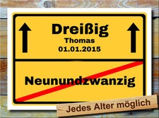 Ortsschild 30. Geburtstag Bild