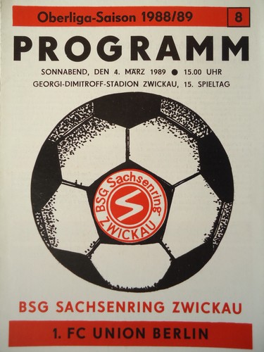 Programm ddr oberliga - ddr, 1988/89