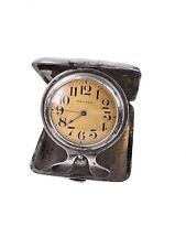 Seltene Waltham Reiseuhr Taschenuhr Sterling Silber Etui Elgin