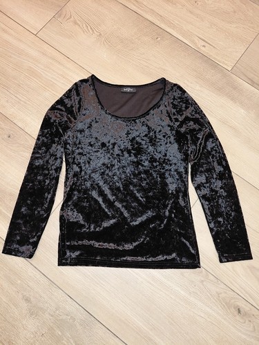 Samtshirt schwarz 38 40 - samtshirt, 38/40