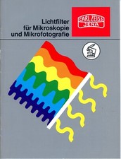 ZEISS Prospekt LICHTFILTER für MIKROSKOPE & MIKROFOTOGRAFIE Broschüre (Y4461