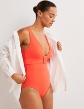 Boden - Belted Deep V Swimsuit