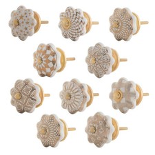 Set Möbelknopf Edel Weiß