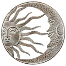 Eisen Wanddeko Sonne und Mond