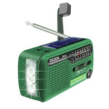 DEGEN DE13 Emergency Solar Radio FM/AM/SW Hand Crank Dynamo Receiver for Camping