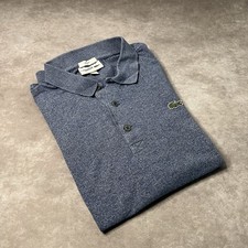 Lacoste Polo Shirt Meliertes Blau Slim Fit Gr. L Neuwertiger Zustand 