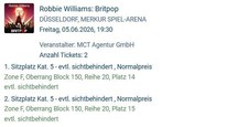 Robbie williams ticket - robbie, 2x