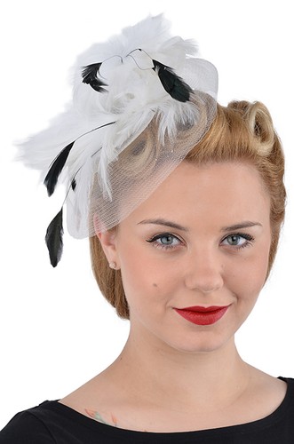 Cute retro marlene 50s feather - retro,