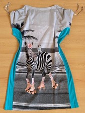 Stenzo, Kleid, kurz, Jersey, Gr. M, witziges Motiv mit Zebra u. Giraffe, edel
