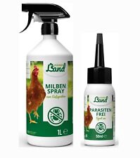 Hühner Land Parasiten Frei 50ml + Milben Spray 1L