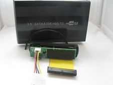 Metallgehäuse 8,9cm 3,5" USB 2.0 mit Netzteil S-ATA und IDE