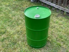 Stahlfass Blechfass Spundfass Ölfass Deckelfass Metallfass, (62 Liter) grün