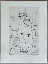 Norbert Tadeusz, 2 stehende weibliche Akte, Radierung, 1970er, handsigniert