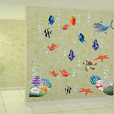 Wandtattoo Wandsticker Fische Hai Nemo Badezimmer Wand Aquarium Meer Meerestiere
