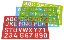 Buchstabenschablone Schablone Buchstaben Zahlen Schreibvorlage versch. Farben