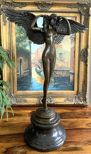 Bronzefigur descending night - bronzefigur,