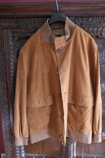 HUGO BOSS - Lederjacke Goat Suede (Ziegenleder) Cognac in 52, neu und ungetragen