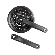 Kettenradgarnitur 3-fach 42-34-24 Zähne Stahl 170 mm Schwarz inkl. Kettenschutz