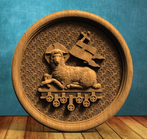 Handgeschnitztes agnus dei - handgeschnitztes,