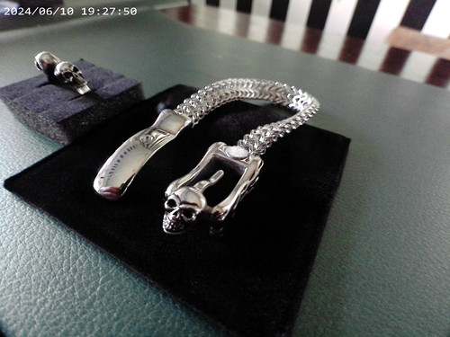 Edelstahl totenkopf armband - edelstahl,