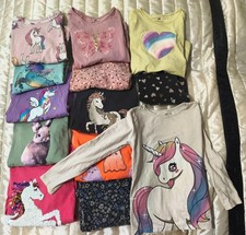 Großes Kleidungspaket (40Teile) Mädchen Gr. 110 116 Langarm u.a. Einhorn Pferd