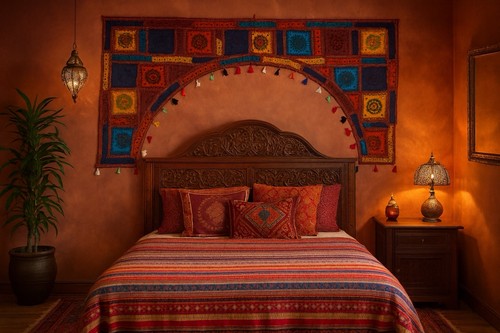 Vintage toran rot indischer - rot,,