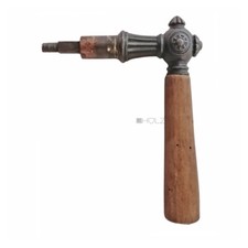 Großer Türdrücker antik Sonne Eisen einseitig Türklinke alt 9er Vk