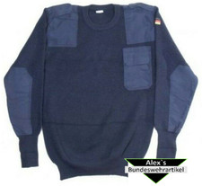 original Bundeswehr Pullover BW Pullover Arbeitspulli Wollpullover Blau geb
