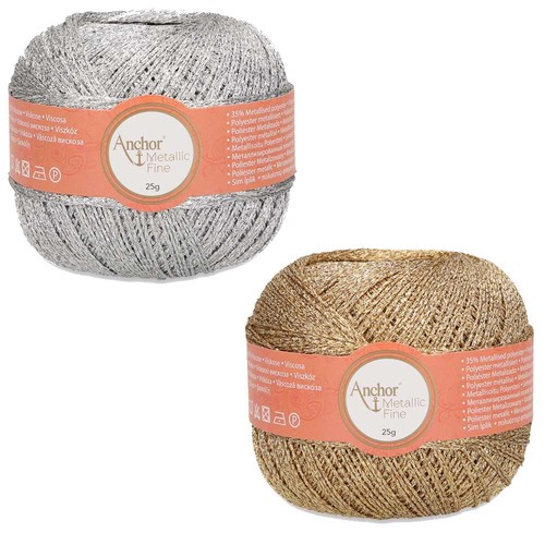 Anchor metallic fine crochet - fine,