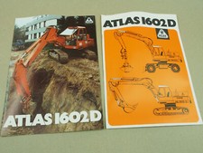 2 Prospekte Atlas 1602D Raupenbagger und Mobilbagger 1977
