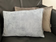 PROFLAX Dekokissen 2-er Set blau/beige, 44x28,5 cm, mit Feder-Füllung