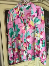 Zara Satinbluse rosa bunt neu ungetragen  55 x 74 Gr. XL oder 40 42