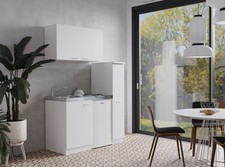 Küche Miniküche Singleküche Küchenzeile Pantry Weiß Levin 130 cm Respekta