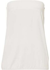 Bandeau-Top Gr. 32/34 Wollweiß Damentop Shirt Bluse Tunika Oberteil Neu