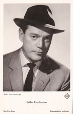 Fotografie Original Über Karte US Schauspieler Und Sänger Eddie Constantine
