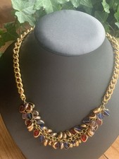 ?Halskette Amer. Double, StatementKette - Modeschmuck mit Herzen aus Glas !113