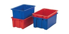 LA-KA-PE Drehstapelbehälter PP rot L600xB400xH350mm