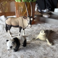 Schleich - Oryx Antilope  14759 aus 2015 + 14801 Seehund + 14331 Pandajunges