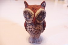 Eule aus Ton, braun, 6 x 3 x 2,5 cm