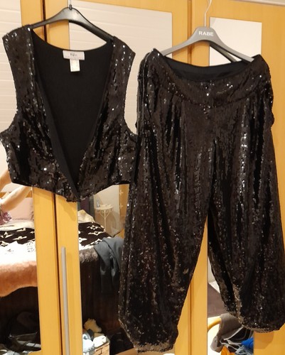 Hose und weste set schwarz - und,