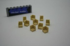 Lego (c) 10x Paneel Ecke - tan