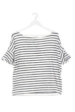 BANANA REPUBLIC U-Boot-Shirt Damen Shirt Gr. DE 36 weiß-schwarz Casual-Look