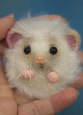 Filz Brosche Filztier Igel Handarbeit Deko Unikat 100 % Schafwolle 