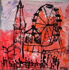 Düsseldorf Burgplatz in neon