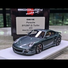 Make Up 1:43 Diecast Car Model Porsche 911 997.2 Turbo 2010 Malachite Green