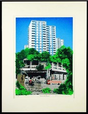 Politische Kunst "Wachsende Steine" , 1974. Grosse Farbserigraphie von HA SCHULT