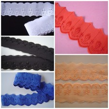 50m/1m Baumwolle Spitze Borte